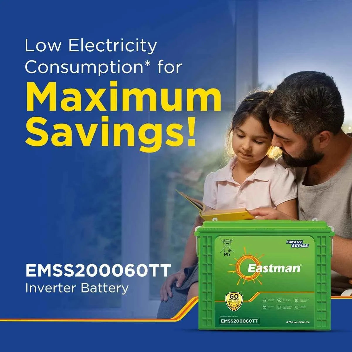 Eastman 200Ah 12V Tall Tubular Inverter Battery