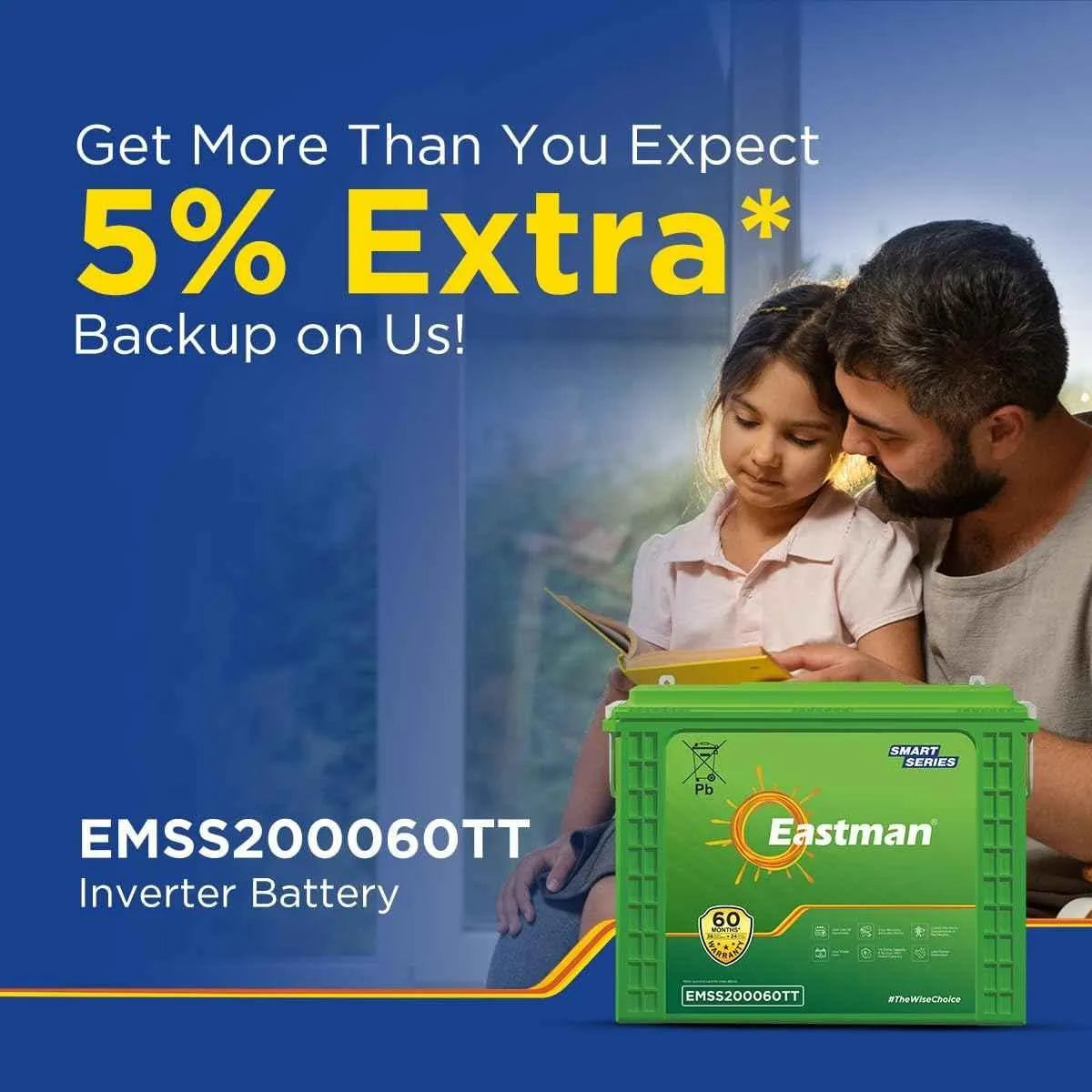 Eastman 200Ah 12V Tall Tubular Inverter Battery