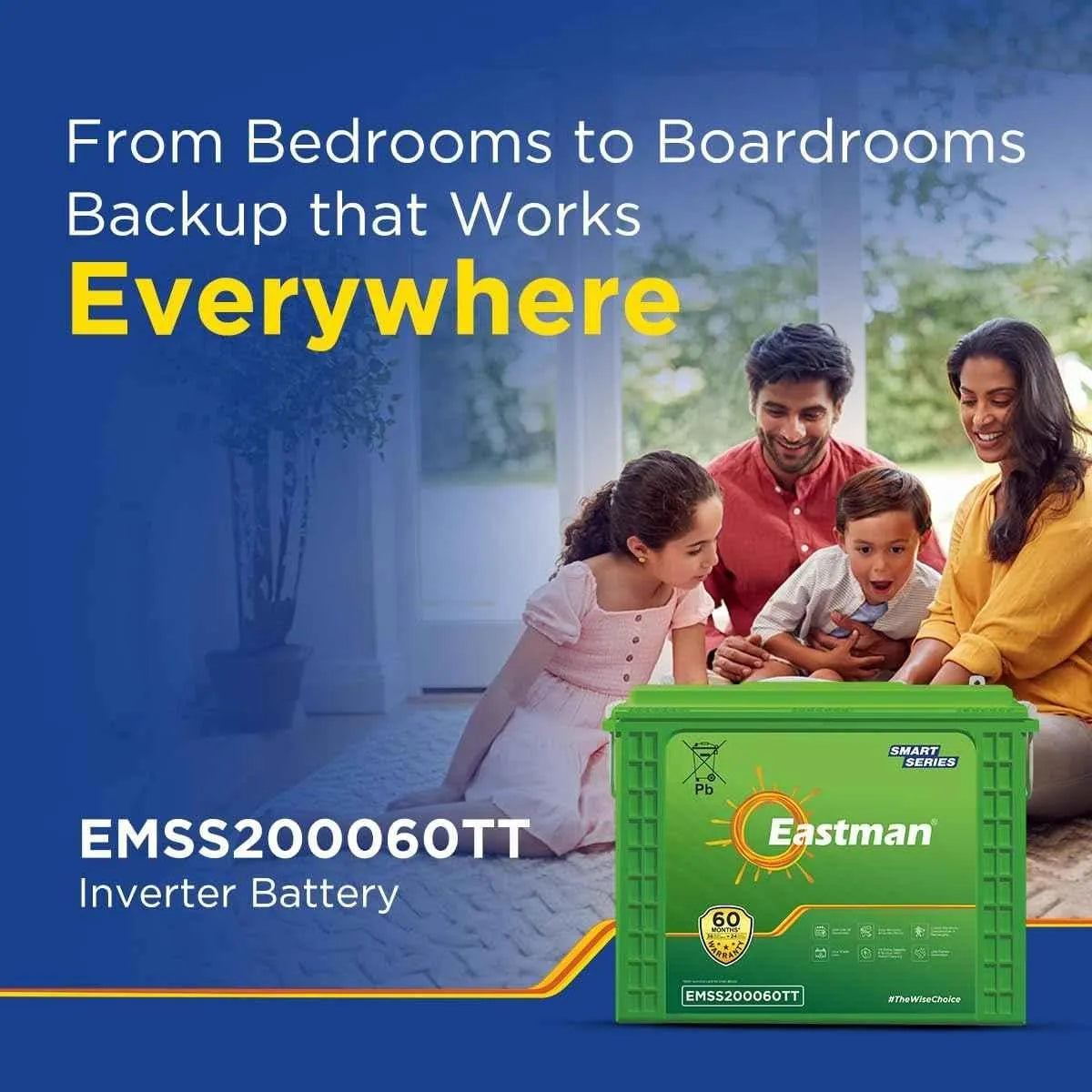 Eastman 200Ah 12V Tall Tubular Inverter Battery